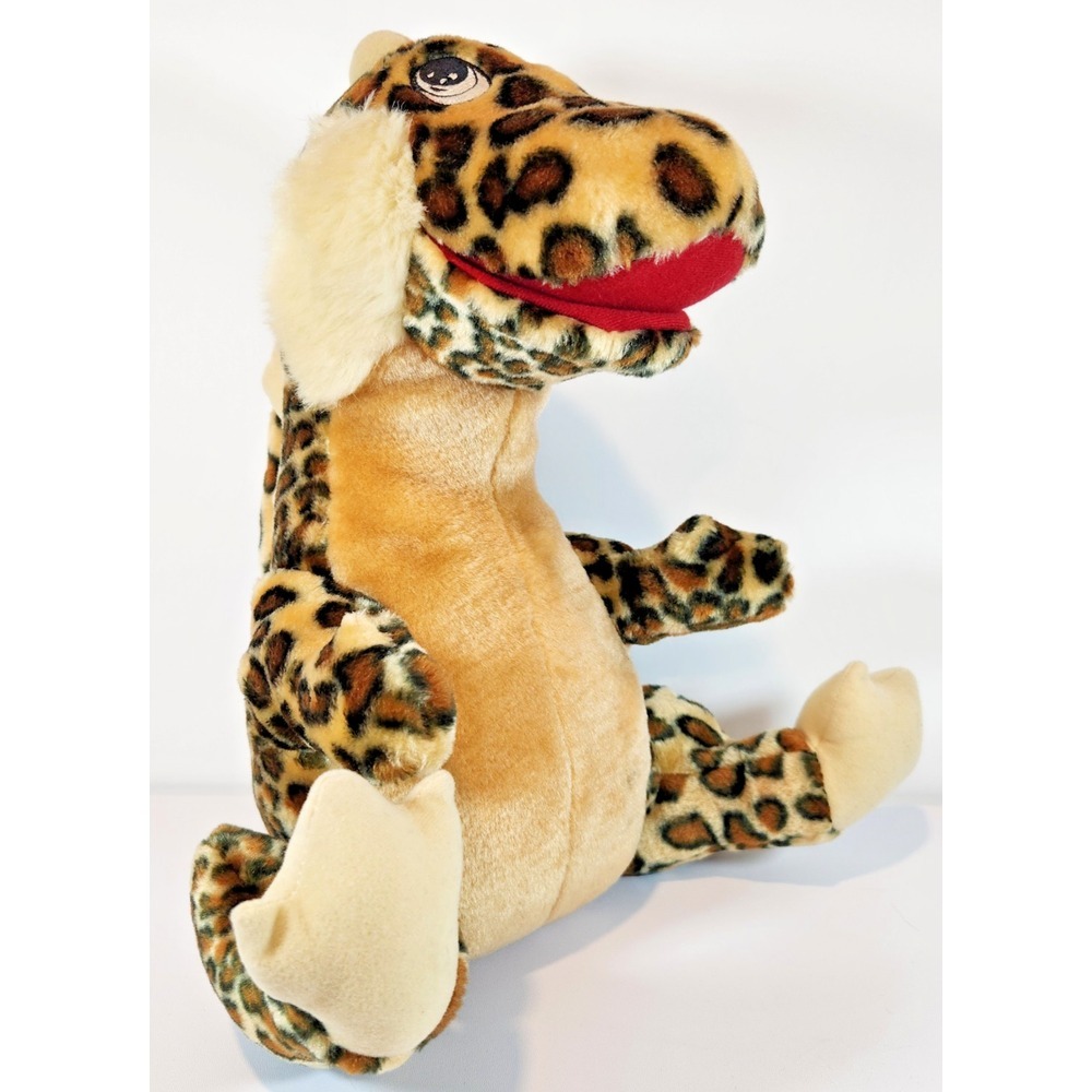 B.J Toy CO Cheetah Print Dinosaur Stuffed Animal Plush 14" RARE Toy Gift Brown - Picture 3 of 12